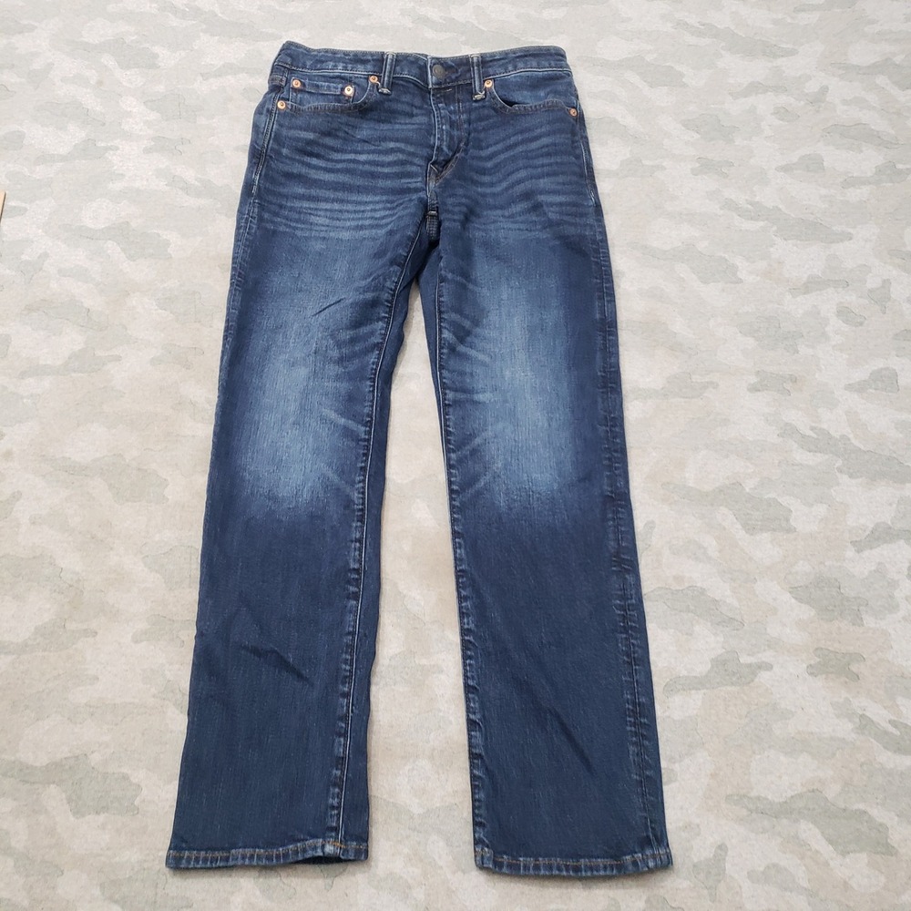 American Eagle Jeans Mens 29x30 Blue Airflex+ Original Straight Denim Dark Wash